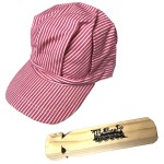 Deluxe Pink Train Engineer Hat and Train Whistle Set for Children