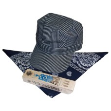 RTD-5003 : Super Deluxe Train Engineer Set with Navy Scarf for Toddlers at TrainEngineerHats.com