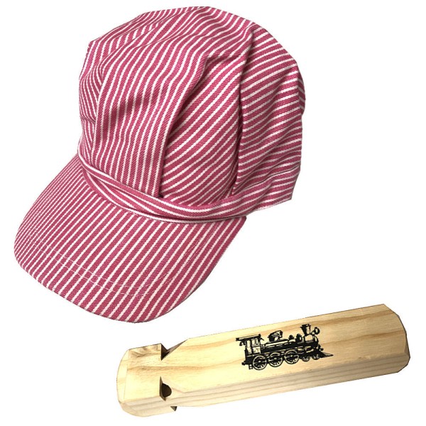 Deluxe Pink Train Engineer Hat and Train Whistle Set for Toddlers Deluxe Pink Train Engineer Hat and Train Whistle Set for Toddlers